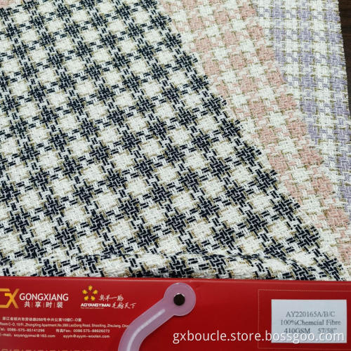 Excellent Quality Boucle Style Houndstooth checked fabric